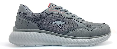 KangaROOS Unisex KM-Lama Sneaker, Steel Grey/red, 41 EU