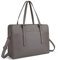 ECOSUSI Sac Cabas Épaule Femme en Cuir PU avec Sangle Réglable Tote Bag Sac PC Portable 15,6 Pouces Porte Document pour Travail Sac de Cours, Gris