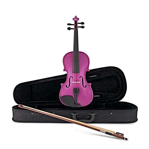 Gear4music Lila Violine 1/2 Größe mit Bogen & Etui für Kinder im Alter von 7-10
