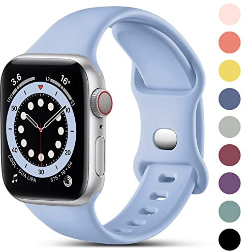 CeMiKa Cinturino Compatibile per Apple Watch Cinturino 38mm 40mm 41mm 42mm 44mm 45mm 46mm 49mm, Silicone Cinturini di Ricambio per iWatch Series 10 9 8 7 6 5 4 3 2 1 SE, 38mm/40mm/41mm-S/M, Lilla