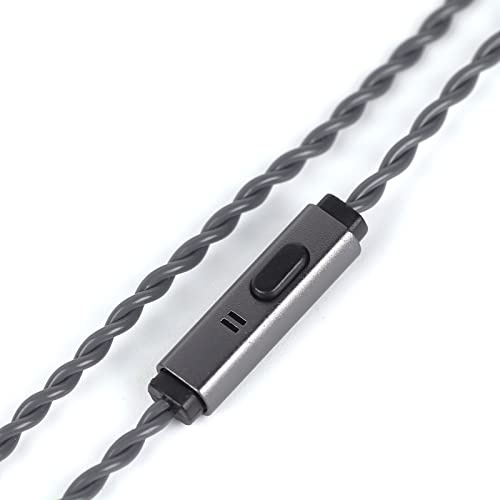 Tripowin Grace Abnehmbares Versilbertes Sauerstofffreies Kupfer OFC In Ear Kopfhörerkabel mit Mikrofon, für Audiophile Ersatzkabel(MMCX)