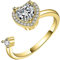 Liebesring, weibliche Hipster-Persönlichkeit, Rotation, Dekompressionsring, Trend mit verstellbarem Schmuck, drehbare, verstellbare Ringe, Angst-Stress-Ringe Ringelband (Gold, A)