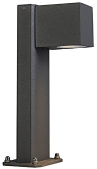 Qazqa Smart led Modern außen Pollerleuchte, Wegeleuchte, Pollerlampe für den Garten - Baleno - Dunkelgrau, inkl. 4.7W LED-Lampe, dimmbar, 30cm, IP44