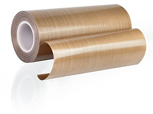 SENCOL Marron 150 mm x 11 m x 0,18 mm, 100% assurance qualité, ruban en téflon en fibre de verre enduit de PTFE, ruban haute température, courroie convoyeur de séchage,