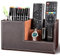 LADSTAG Organisateur de Bureau en Cuir PU Rangement Bureau Organisateur avec Porte Carte de Visite, Organisateur Bureau Pot a Crayon en Cuir (Marron)
