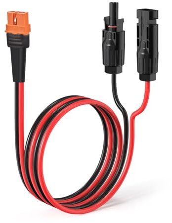 ELFCULB Solar auf XT60i Kabel 10AWG Solarladekabel XT60I-F Adapter Solarkabel für Powerstation Solarpanel Solargenerator(0.6M)
