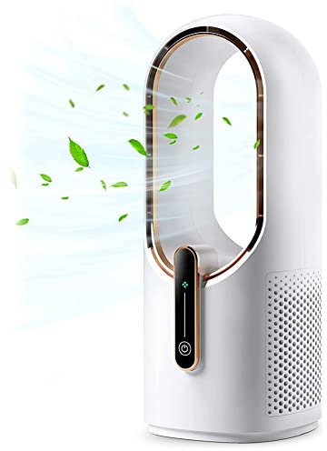 Panysilioer Ventilateur de table sans pales - Portable et silencieux - Chargement de type C - Pour bureau, salon, chambre à coucher