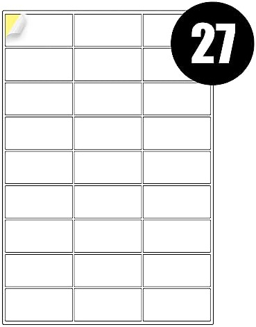 A4-Etiketten, 27 pro Blatt, 20 Blatt, 540 Klebeetiketten, Adressetiketten, Druckeretiketten, iSOUL Selbstklebend, bedruckbares A4-Aufkleberpapier zum Bedrucken, Laseretiketten Aufkleber [Quickdry]