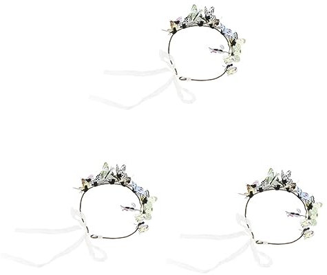 FRCOLOR 3pcs Girl Headbands Hair Hoop Bridal Headwear Wedding Hairband Accessories Stylish for Occasion