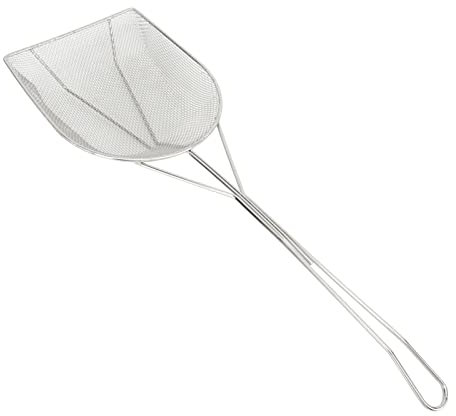 Passoire Araignée de Cuisine en Acier Inoxydable Louche D'écumoire Spatule Passoire à Pâtes Cuillère pour la Cuisson, la Friture(18.3X5.9in)