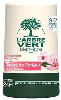 L'ARBRE VERT - L'Arbre Vert Bien Etre - Déodorant Fleur Cerisier 50Ml - Lot De 3 - Vendu Par Lot