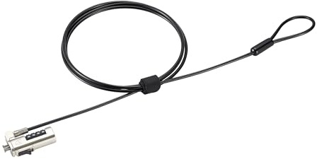 Kensington Lucchetto a combinazione per laptop per slot di sicurezza di dimensioni nano, lucchetto a combinazione a 4 cifre ripristinabile (K60214WW)