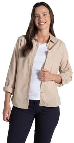 Craghoppers Womens/Ladies Kiwi II Long-Sleeved Shirt (22 UK) (Desert Sand)