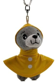 Generisch Schlüsselanhänger Seehund Regenmantel ca.10cm Plüsch