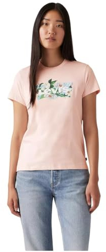Levi's Women's The Perfect Tee T-Shirt, Carnation Bw Fill Lc, XS