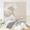 Bilderwelten Fototapete Kunst 240 x 240 cm Kunstdruck Illustration Welle Meer Beige Vliestapete Tapete XXL Wanddeko Ideen