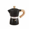 HAOHIZE Italian Coffee Maker, Stovetop Coffee Maker with Wood Grain Handle Aluminum Coffee Pot Espresso Maker Gas Electric Stove Top Moka Pot Outdoor Portable Coffee Maker Tool (300ml)