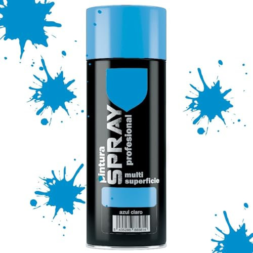 MORE FREE Pintura Spray Azul Cralo de 400 ml Adecuado para las Superficies de Metal, Madera y Plástico Pack de 1 Unidad