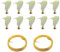 Picture Rail Hooks and Wire, 10pcs Brass Plated Antique Style Moulding Photo Frame Hooks, Brass Wire for Picture Rail Wall Hanging, Picture Hanging Kit Picture Hangers Heavy Duty(10 pcs)