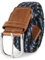 Indicode Unisex Anders Gürtel 40mm breit | Metall Gürtelschnalle & Kunstleder-Riemen Navy 95