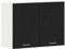 vidaXL kitchen cabinet - black oak, engineered wood - wall-mounted storage cupboard - 80x31x60 cm - 2 doors - indoor use only