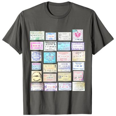 Fun Adventure Reisepass-Stempel für Herren/Damen/Kinder T-Shirt