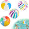 4 Stück Wasserball Aufblasbarer - 40cm Strandball für Pool, Kinder & Erwachsene - Bunt Gestreifter WasserbäLle - PVC Beachball, Wasserspielzeug Luftball mit Leichtigkeit Aufpumpen