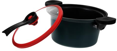 Mobestech Multifunktionaler Schnellkochtopf mit Antihaftbeschichtung für Langsames Suppen und Große Kapazität für Gas und Induktionsherde