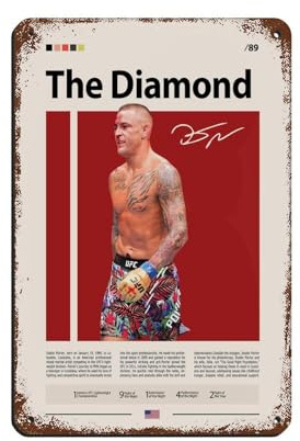Dustin Poirier Poster, Blechschild, Vintage, Metall, Pub, Club, Café, Bar, Zuhause, Wandkunst, Dekoration, Poster, Retro, 20 x 30 cm