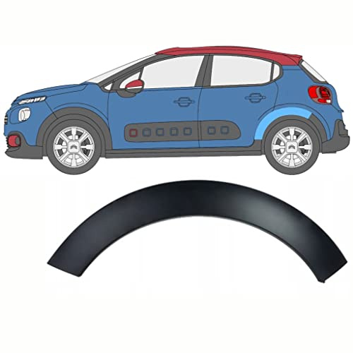 Moulure latérale sur aile arrière pour Citroen C3 2016- / Gauche