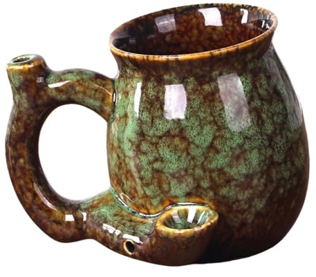 Mocoocouture Tazza da caffè in ceramica con smalto unico, tazza a forma caffettiera con manico ergonomico facile presa del contenitore da cucina per case durature, regalo Natale