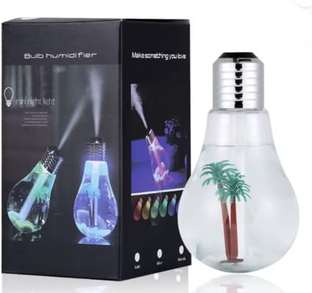 UKDGTMR Portable Ultrasonic Air Humidifier, 400ml, USB Desktop Aroma Diffuser, Colourful LED, Mist Maker for Car and Household Aromatherapy