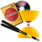 Cyclone Diabolo orange à triple roulement + poignée en carbone + DVD