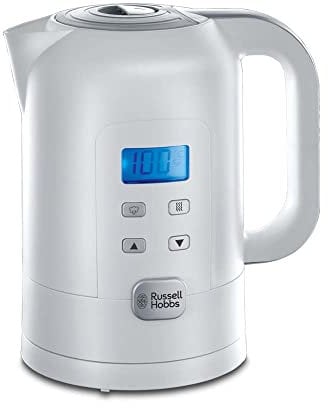 Russell Hobbs, Bollitore 1.7 L, coperchio con chiusura di sicurezza, 2200 W, Bianco, 21150-70