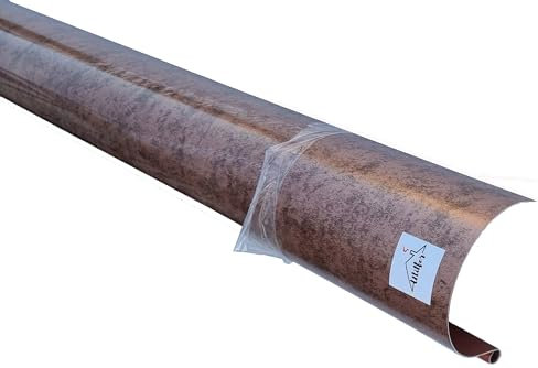 UTILFER Gronda Grondaia Canala Alluminio Roof Rame 2 Metri Lineari - Tutti Gli Sviluppi, SENZA ALETTA, 33