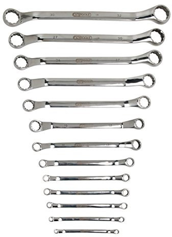 KS Tools 964.1150 Juego de llaves de estrella dobles STAINLESS STEEL, acodadas, 13 pzs