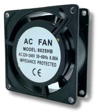 AirTech-UK Axial Cooling Fan Motor - High-Performance AC 220-240V Fan for Ovens, Fridges, and Ventilation - Reliable and Durable Motor with Sintered Iron Sleeve Bearing