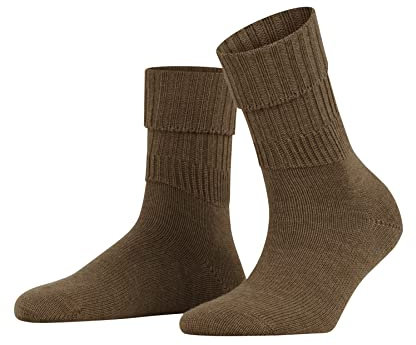 FALKE Damen Socken Striggings Rib W So Wolle einfarbig 1 Paar, Braun Nutmeg Melange 5410, 39-42