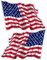 EE. UU. ESTADOS UNIDOS AMÉRICA saludando bandera americana 3 (75 mm) vinilo parachoques pegatinas, adhesivos X2