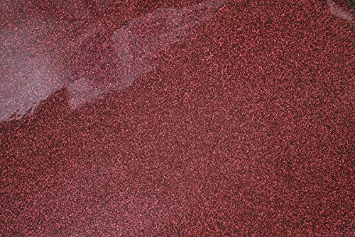Siser Glitter HTV 20 x 12 Sheet - Iron on Heat Transfer Vinyl (Burgundy)