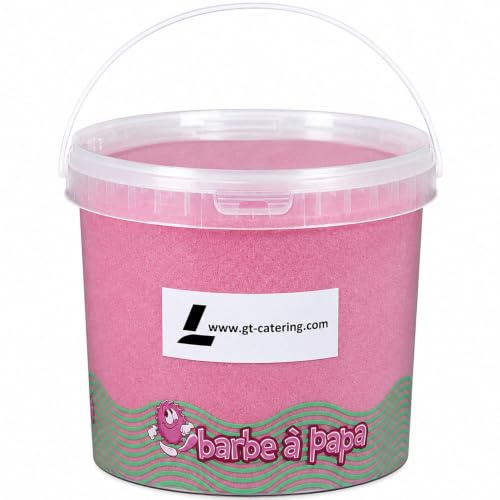 GT CATERING Sucre pour barbe à papa goût fraise - 5 kg - Fabriqué en France
