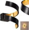 HOFSTEIN LED Wandlampe Rezat, spiralförmige Wandleuchte aus Metall in Schwarz/Gold, Wandstrahler m. 6 Watt, 360 Lumen, 3000 Kelvin (warmweiß), Innenwandleuchte mit Up & Down-Effekt