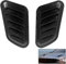 QWORK® Cubierta de admisión, Cubierta de entrada de flujo de aire , Cubierta para rejilla de ventilación de capó coche , color negro, 2 unidades