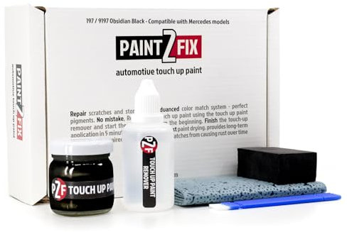 PAINT2FIX 197/9197 Obsidian Black | Obsidianschwarz Touch-Up Paint & Scratch Repair Kit for Mercedes Models