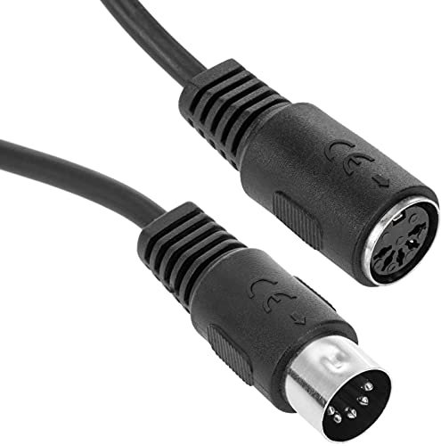 BeMatik - Cable Midi de 5 Pines Macho a Hembra 1 m