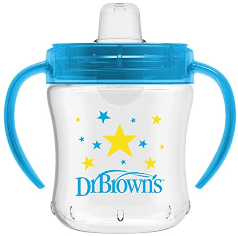 Dr. Brown's Transition Sippy Cup with Soft Spout - Blue - 6oz - 6m+