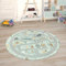 Paco Home Kinderteppich Teppich Kinderzimmer Spielmatte Straßenteppich Spielteppich, Grösse:80 cm Rund, Farbe:Türkis