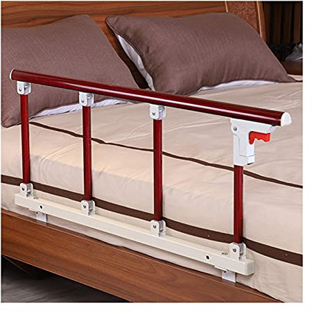 Seite für ältere Bettgitter Assist-Handgriff-Geländer Metall Rotes Holz Bett-Seitengitter für Erwachsene Sicherheit Klapphandlauf Schaukel Haltegriff Pflegehilfsmittel Bettseiten-Handlauf