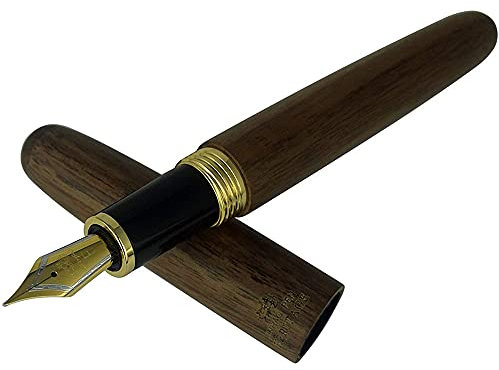 SagaSave Wooden Fountain Pen Large Capacity Refill Converter Bamboo Classic Design Luxury Present Business People, Writers