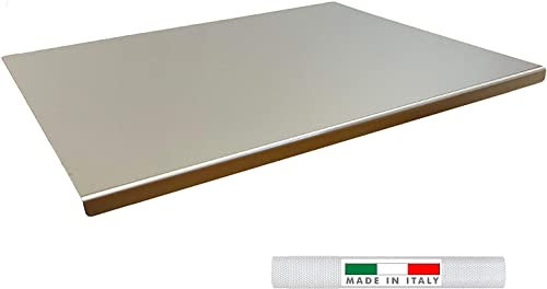 Tagliere Cucina Acciaio Inox Spianatoia Professionale Acciaio Inossidabile Piano Lavoro Per Cucina Bar Ristorante Impastare Pizza Pane Dolci Con Tappetino Antiscivolo Made In Italy MISURA L